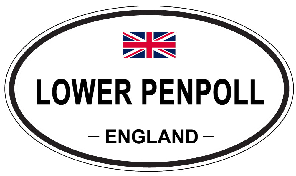 LOWER PENPOLL, ENGLAND - Oval Sticker