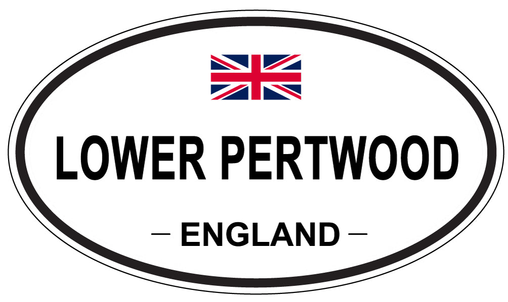 LOWER PERTWOOD, ENGLAND - Oval Sticker