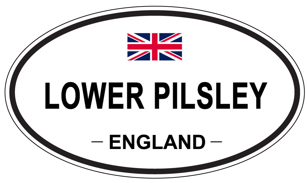 LOWER PILSLEY, ENGLAND - Oval Sticker