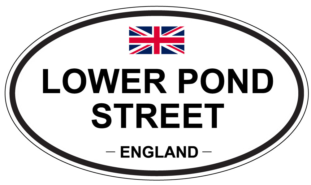 LOWER POND STREET, ENGLAND - Oval Sticker