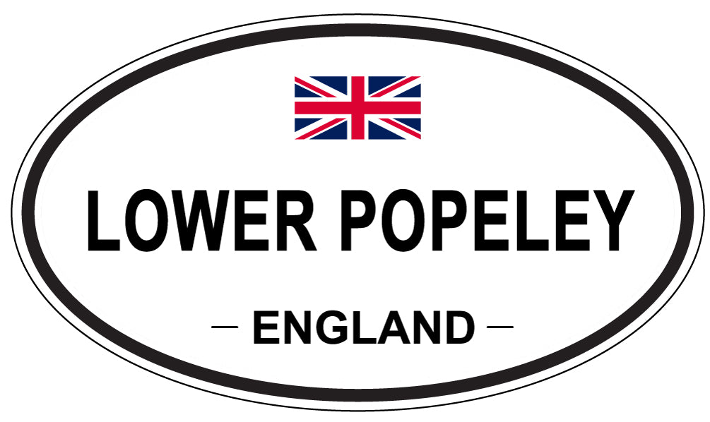 LOWER POPELEY, ENGLAND - Oval Sticker