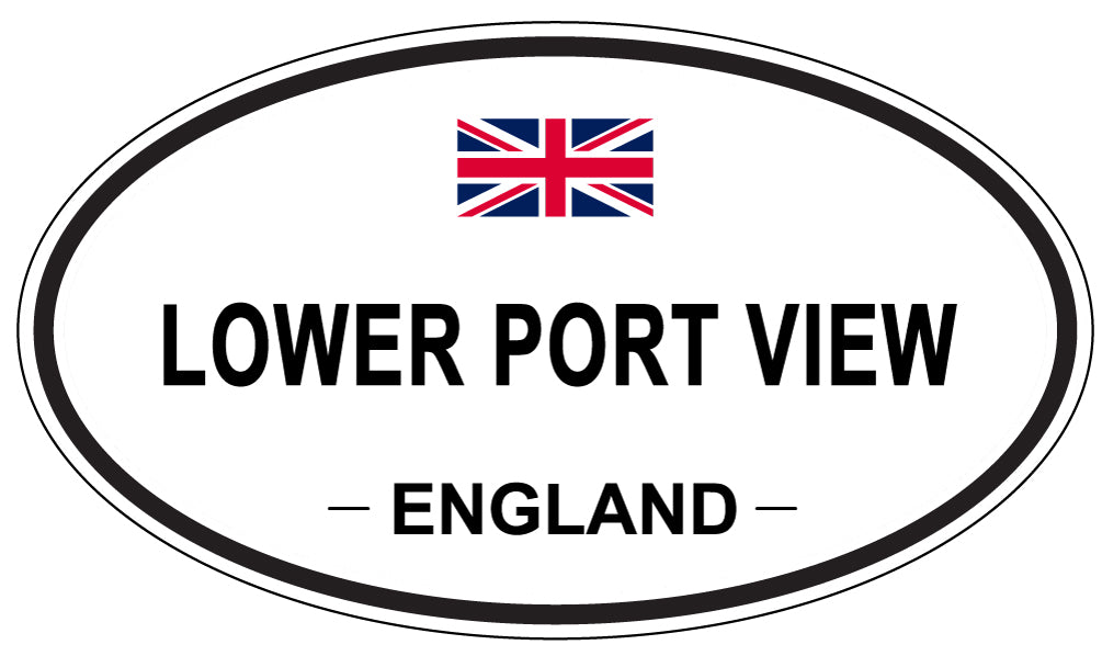 LOWER PORT VIEW, England - Oval Magnet