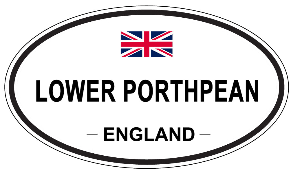 LOWER PORTHPEAN, ENGLAND - Oval Sticker