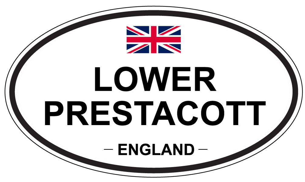 LOWER PRESTACOTT, ENGLAND - Oval Sticker