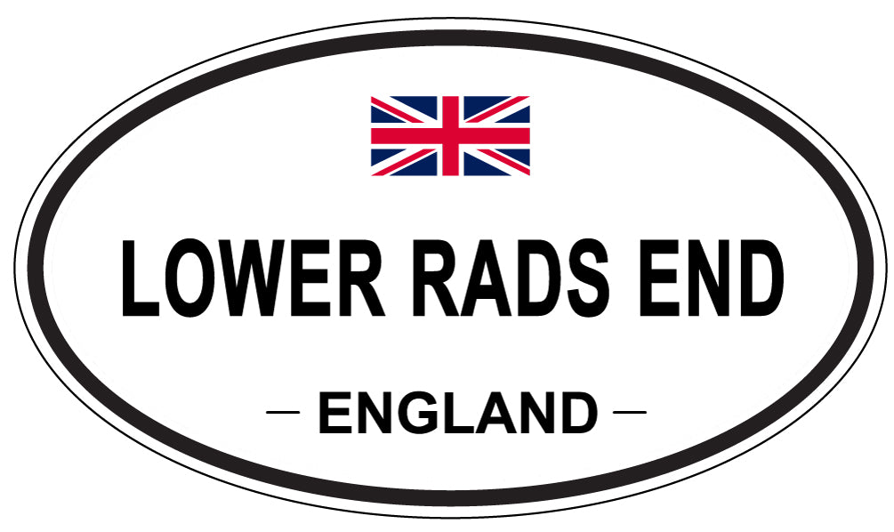 LOWER RADS END, ENGLAND - Oval Sticker