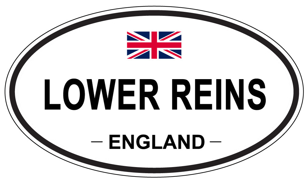 LOWER REINS, ENGLAND - Oval Sticker