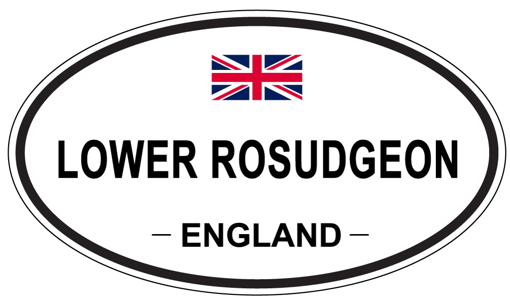 LOWER ROSUDGEON, ENGLAND - Oval Sticker