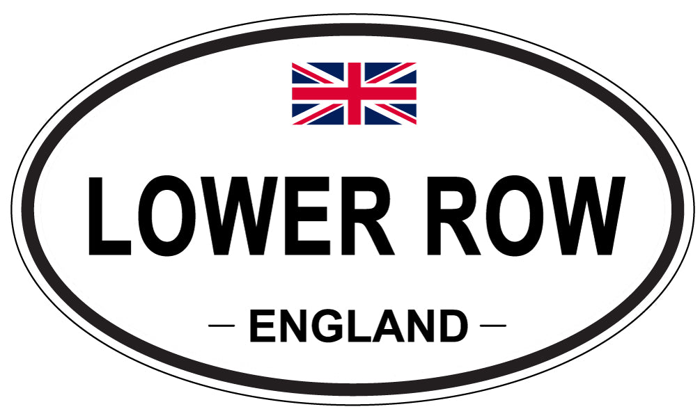 LOWER ROW, ENGLAND - Oval Sticker
