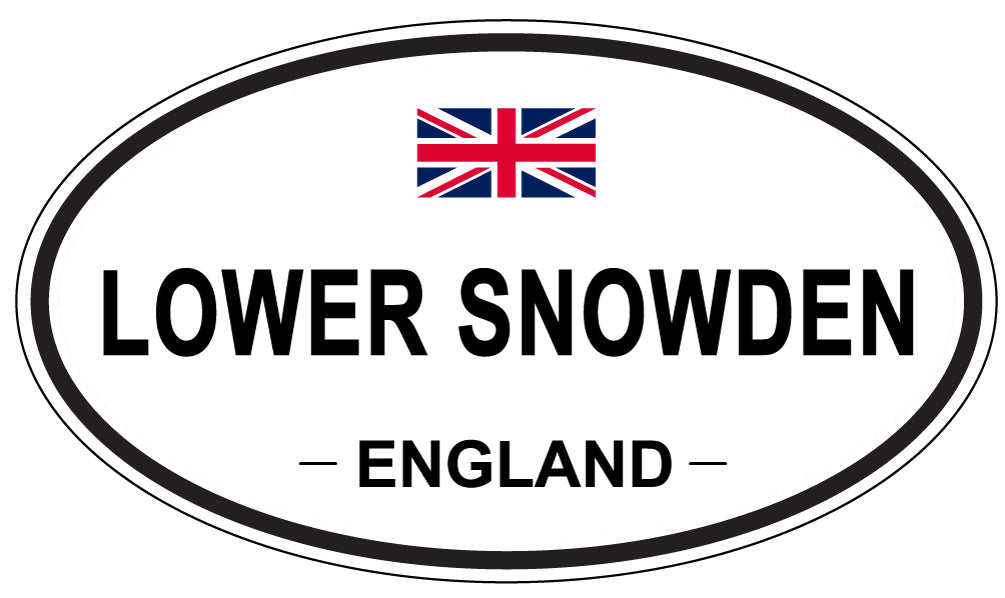 LOWER SNOWDEN, ENGLAND - Oval Sticker