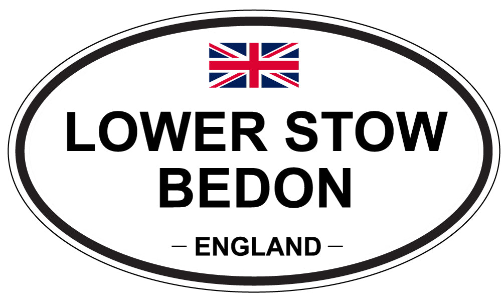 LOWER STOW BEDON, ENGLAND - Oval Sticker