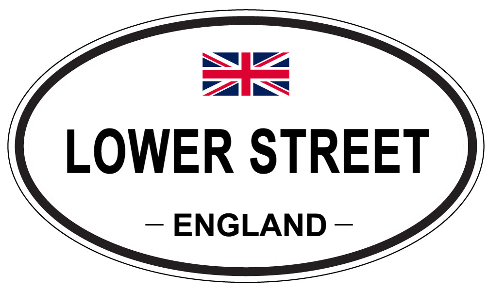LOWER STREET, ENGLAND - Oval Sticker