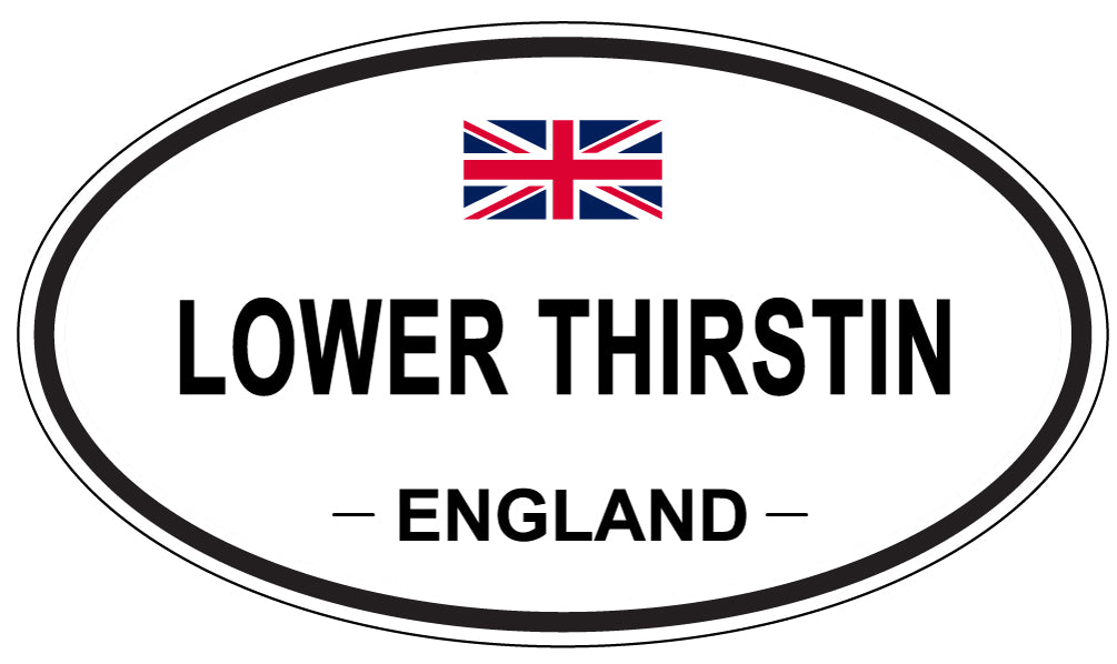 LOWER THIRSTIN, ENGLAND - Oval Sticker