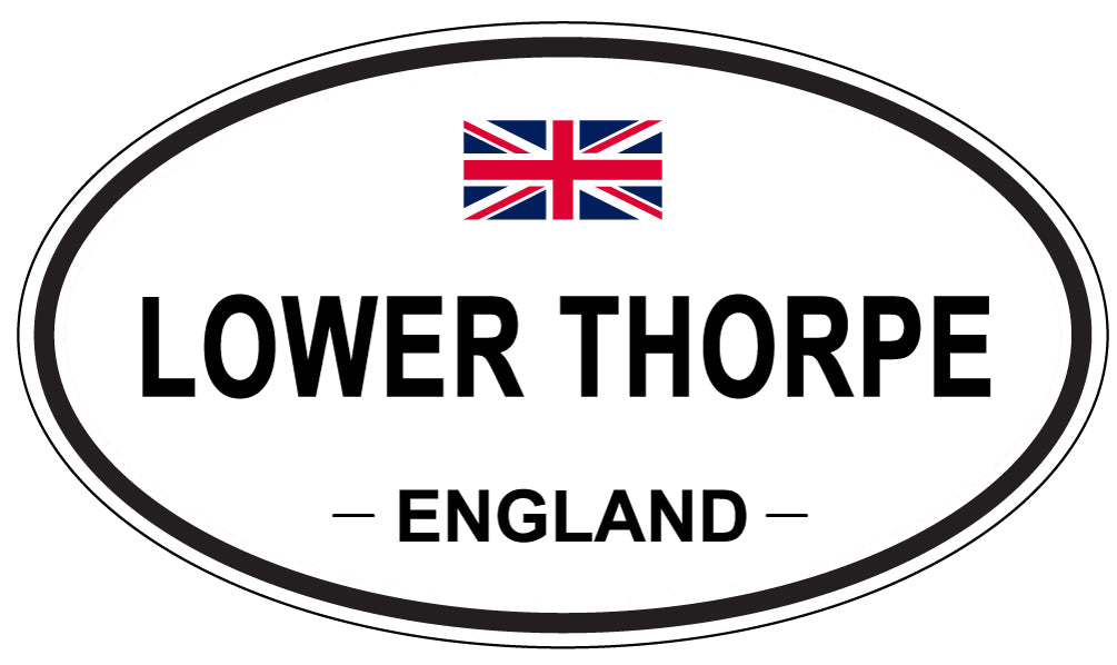 LOWER THORPE, ENGLAND - Oval Sticker