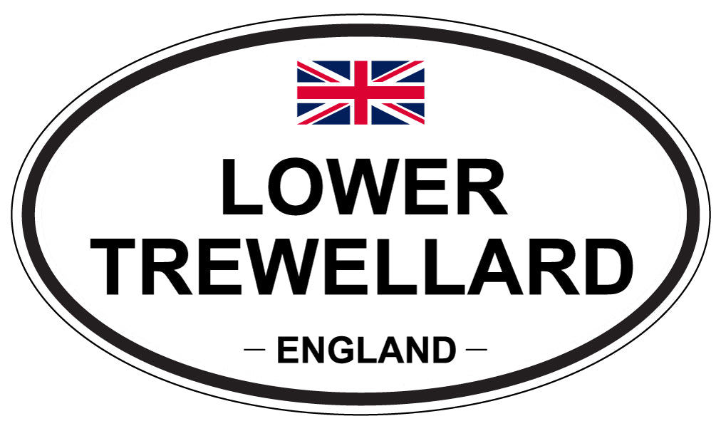 LOWER TREWELLARD, ENGLAND - Oval Sticker