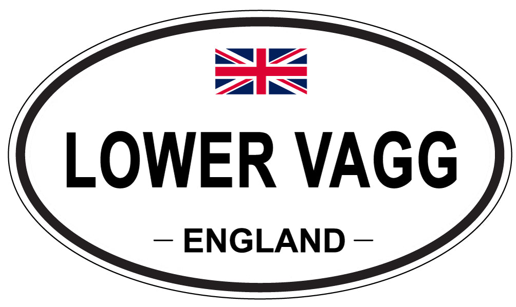 LOWER VAGG, ENGLAND - Oval Sticker