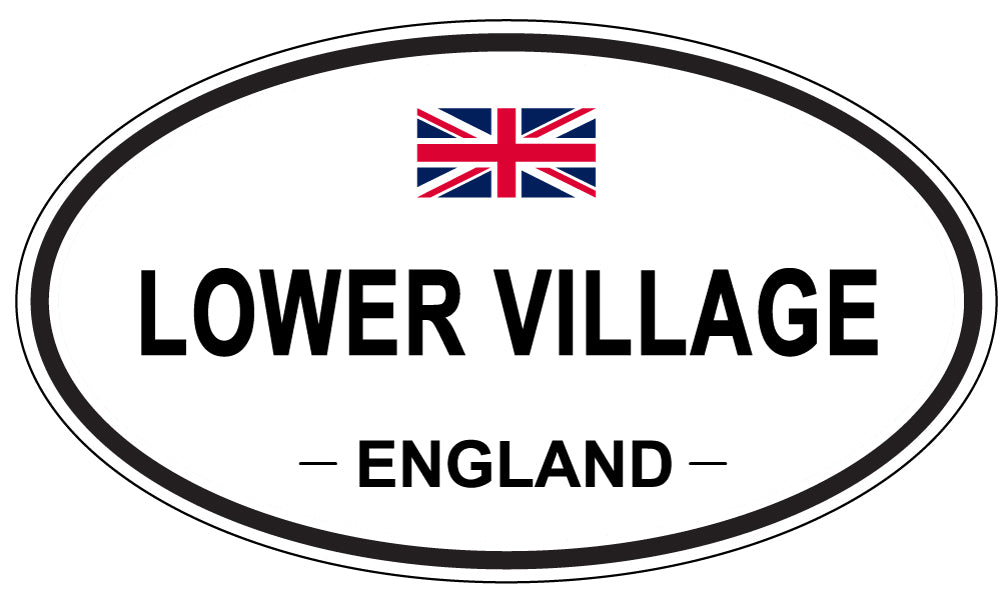LOWER VILLAGE, ENGLAND - Oval Sticker