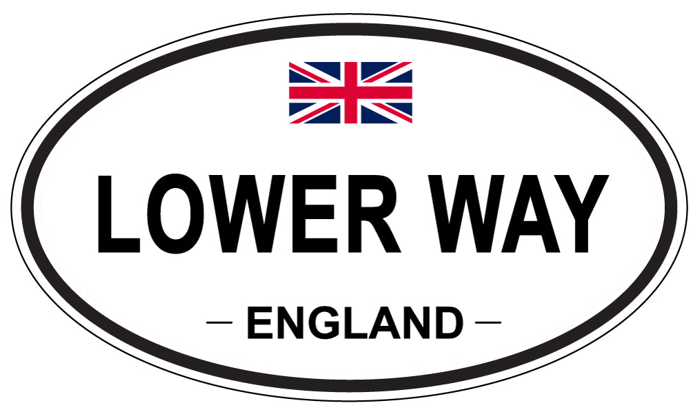 LOWER WAY, ENGLAND - Oval Sticker