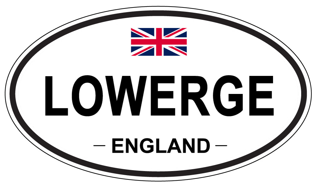 LOWERGE, ENGLAND - Oval Sticker