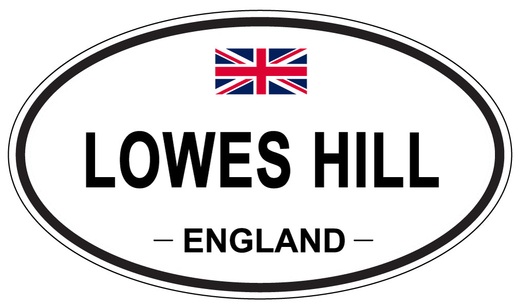 LOWES HILL, ENGLAND - Oval Sticker