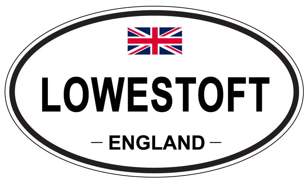 LOWESTOFT, ENGLAND - Oval Sticker
