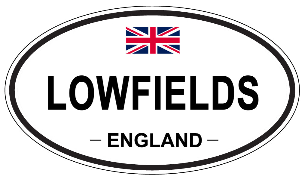 LOWFIELDS, ENGLAND - Oval Sticker