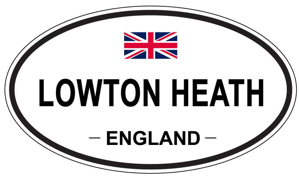 LOWTON HEATH, ENGLAND - Oval Sticker