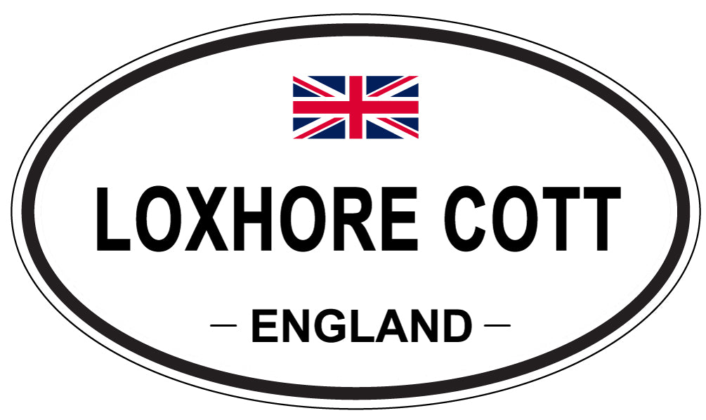 LOXHORE COTT, ENGLAND - Oval Sticker