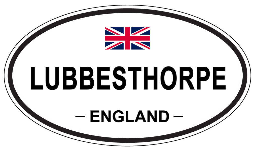 LUBBESTHORPE, ENGLAND - Oval Sticker