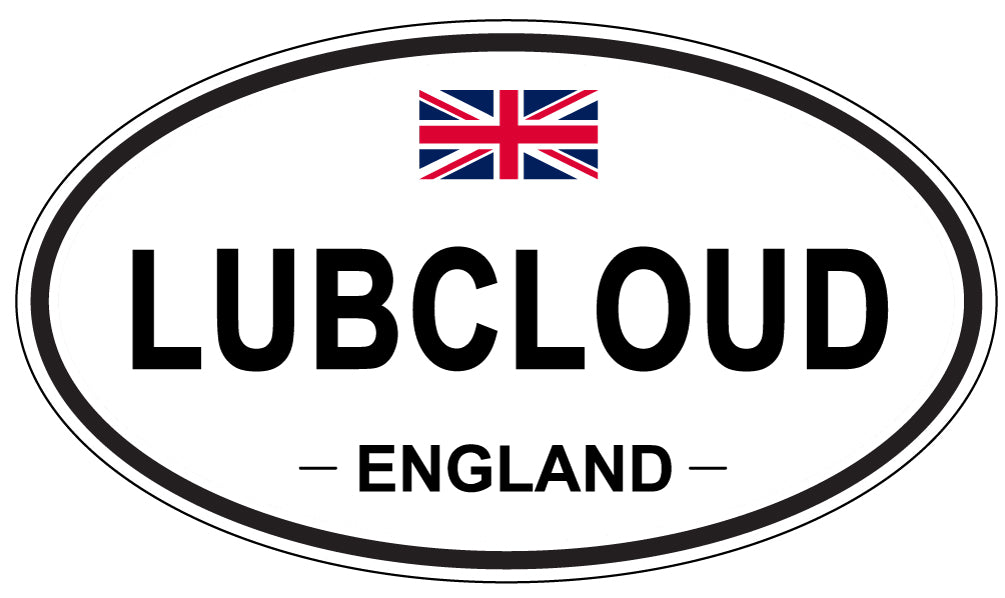 LUBCLOUD, ENGLAND - Oval Sticker
