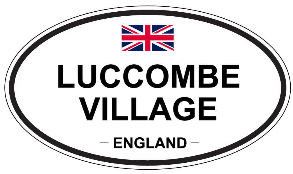 LUCCOMBE VILLAGE, England - Oval Magnet