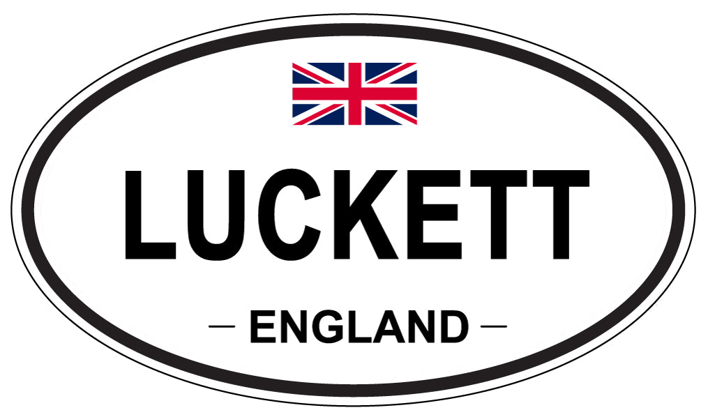 LUCKETT, ENGLAND - Oval Sticker