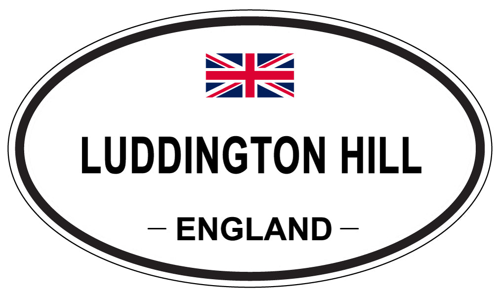 LUDDINGTON HILL, ENGLAND - Oval Sticker