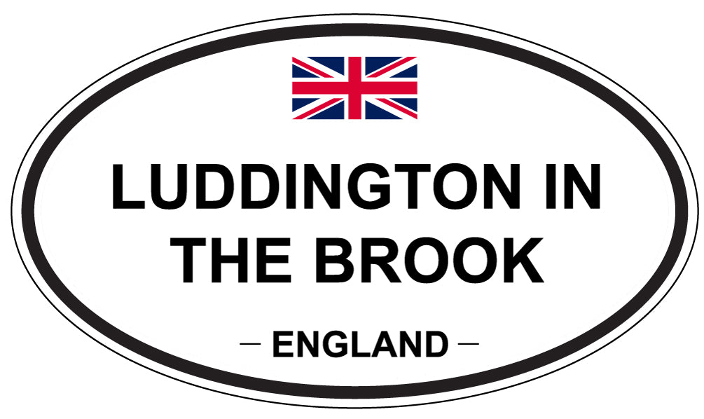 LUDDINGTON IN THE BROOK, ENGLAND - Oval Sticker