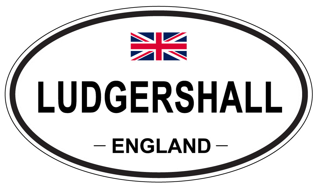 LUDGERSHALL, ENGLAND - Oval Sticker
