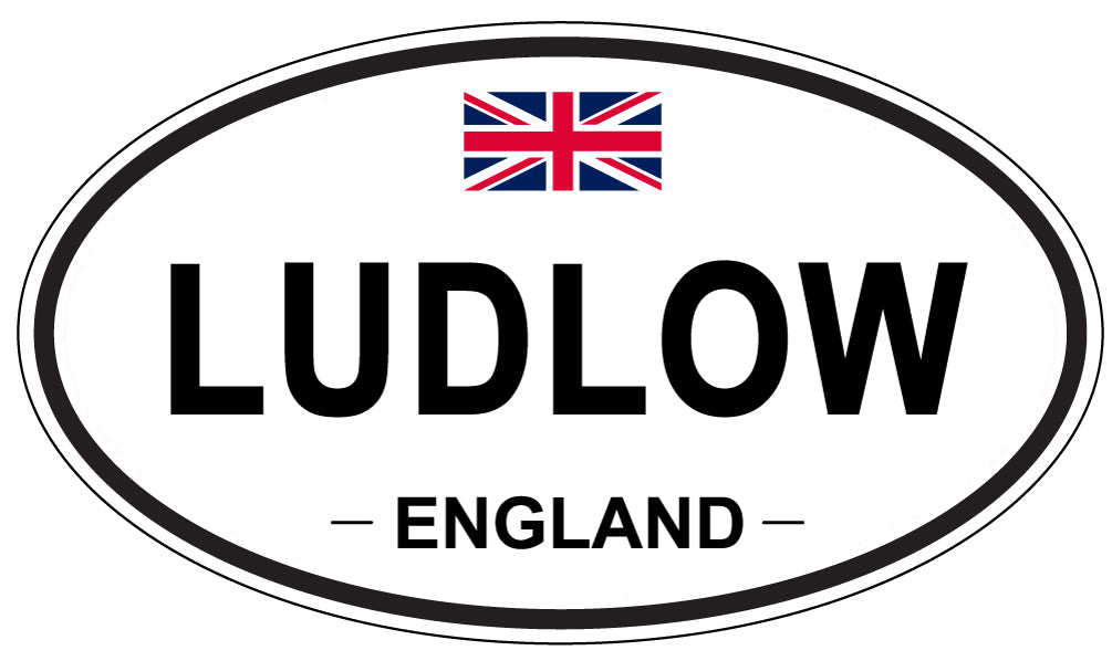 LUDLOW, ENGLAND - Oval Sticker