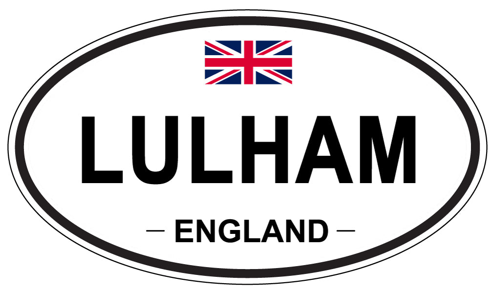 LULHAM, ENGLAND - Oval Sticker
