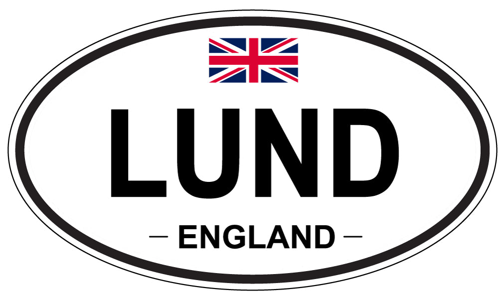 LUND, ENGLAND - Oval Sticker
