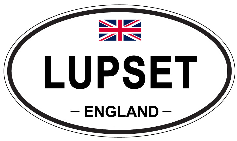 LUPSET, England - Oval Magnet