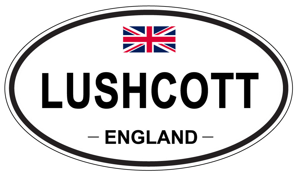 LUSHCOTT, ENGLAND - Oval Sticker
