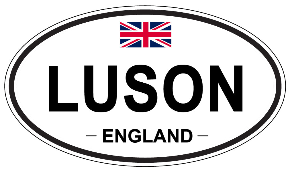 LUSON, ENGLAND - Oval Sticker
