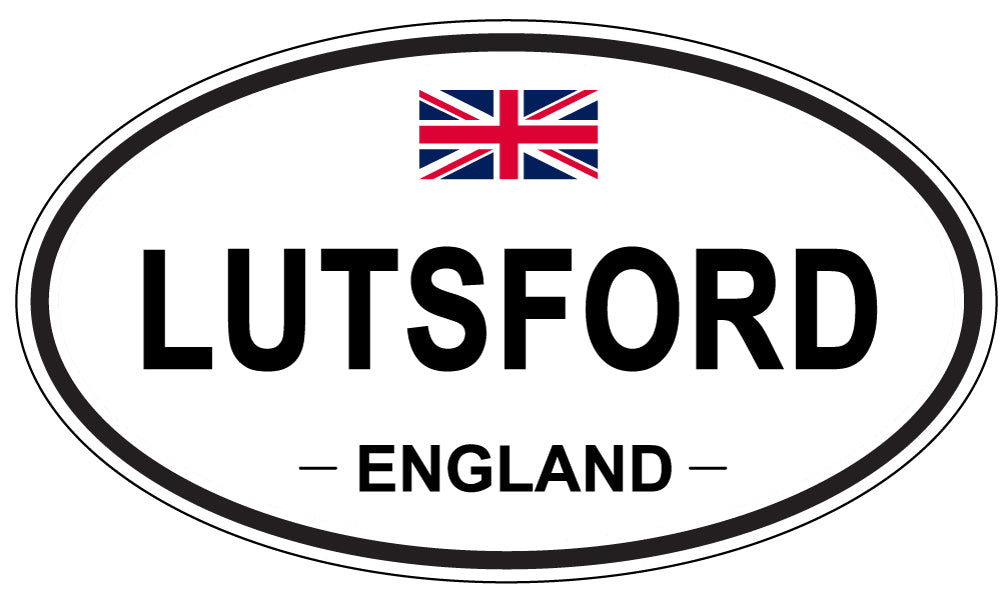 LUTSFORD, ENGLAND - Oval Sticker