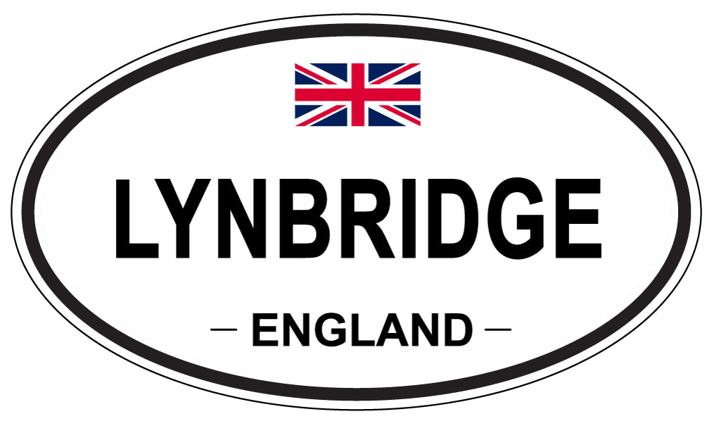 LYNBRIDGE, ENGLAND - Oval Sticker