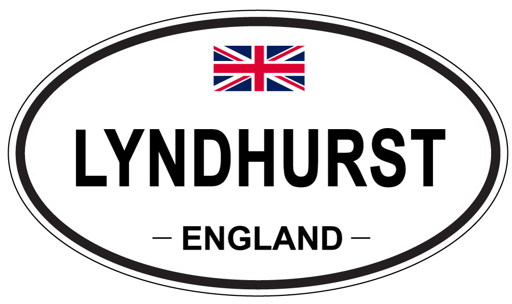 LYNDHURST, ENGLAND - Oval Sticker