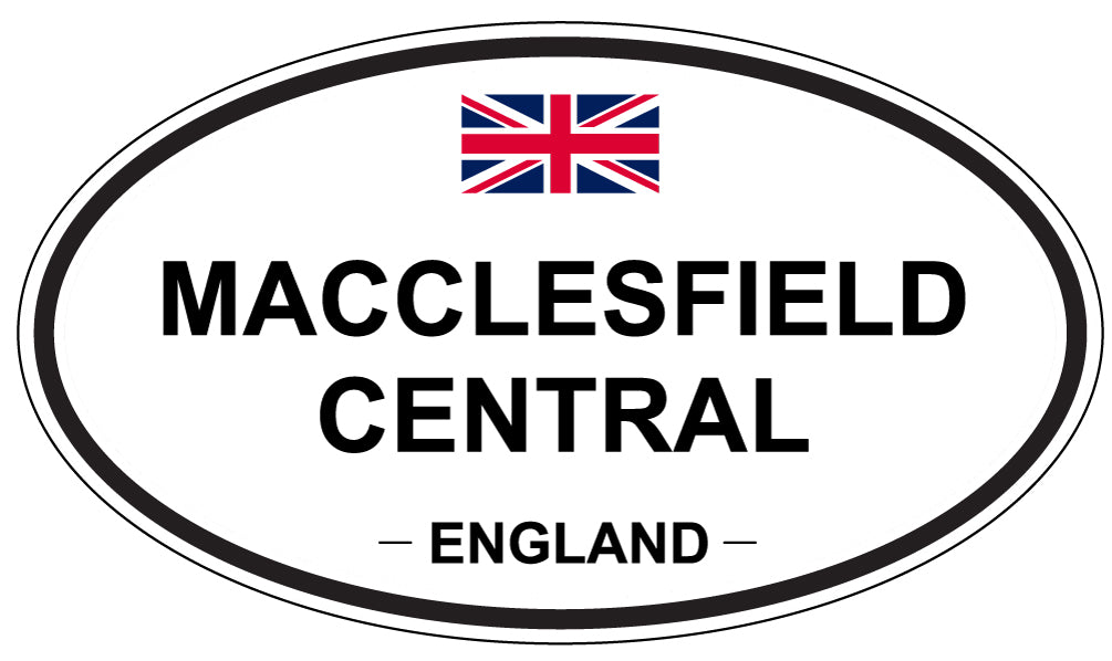 MACCLESFIELD CENTRAL, ENGLAND - Oval Sticker
