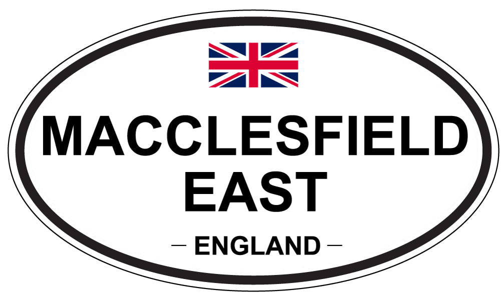MACCLESFIELD EAST, ENGLAND - Oval Sticker