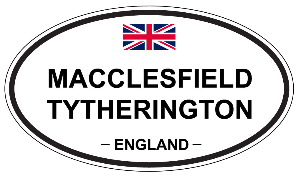 MACCLESFIELD TYTHERINGTON, ENGLAND - Oval Sticker