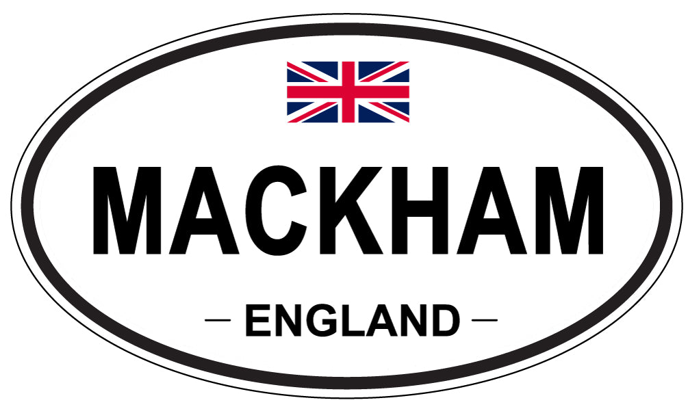 MACKHAM, ENGLAND - Oval Sticker