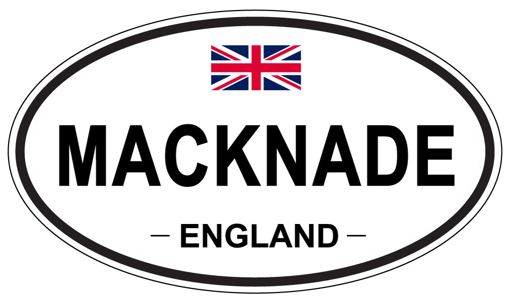 MACKNADE, ENGLAND - Oval Sticker