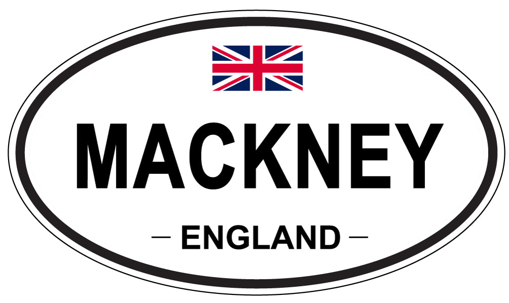 MACKNEY, England - Oval Magnet
