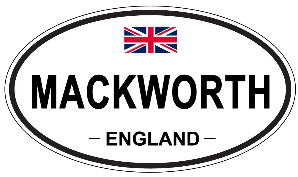MACKWORTH, ENGLAND - Oval Sticker